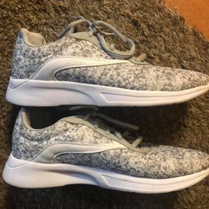 Gray/ white sneakers